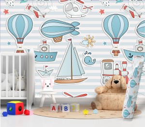 Papel de parede INFANTIL 125 Vinil 010  4x0 Fosco Rolo de adesivo de 51cm Manual de instalação