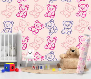 Papel de parede INFANTIL 32 Vinil 010  4x0 Fosco Rolo de adesivo de 51cm Manual de instalação
