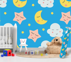 Papel de parede INFANTIL 44 Vinil 010  4x0 Fosco Rolo de adesivo de 51cm Manual de instalação