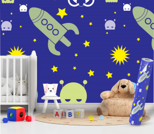 Papel de parede INFANTIL 50 Vinil 010  4x0 Fosco Rolo de adesivo de 51cm Manual de instalação
