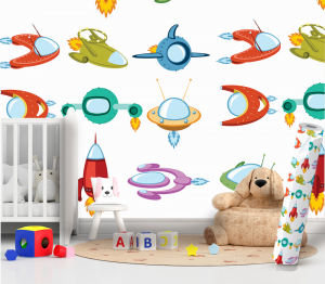 Papel de parede INFANTIL 64 Vinil 010  4x0 Fosco Rolo de adesivo de 51cm Manual de instalação